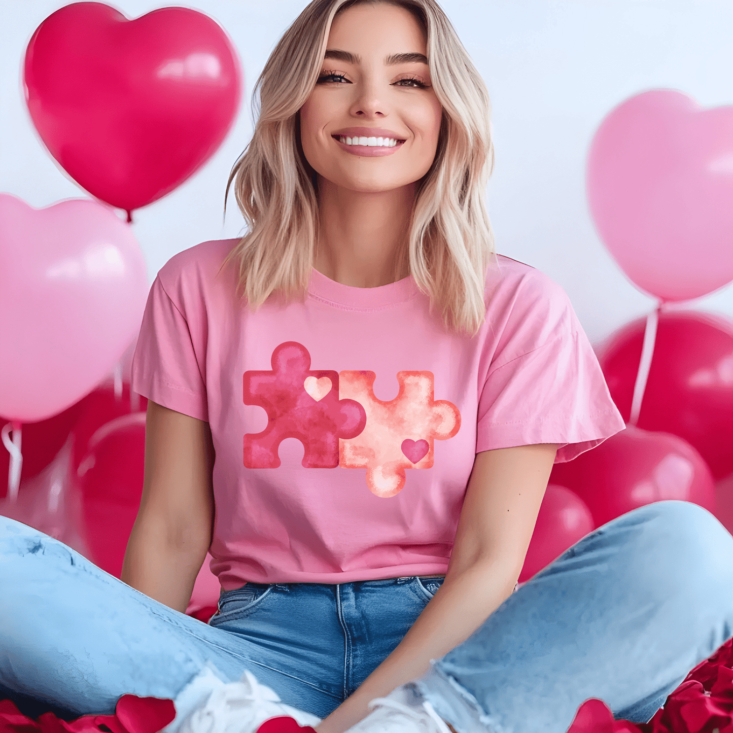 Ink and Charms Designs T-Shirt Puzzle Pieces of Love T-Shirt