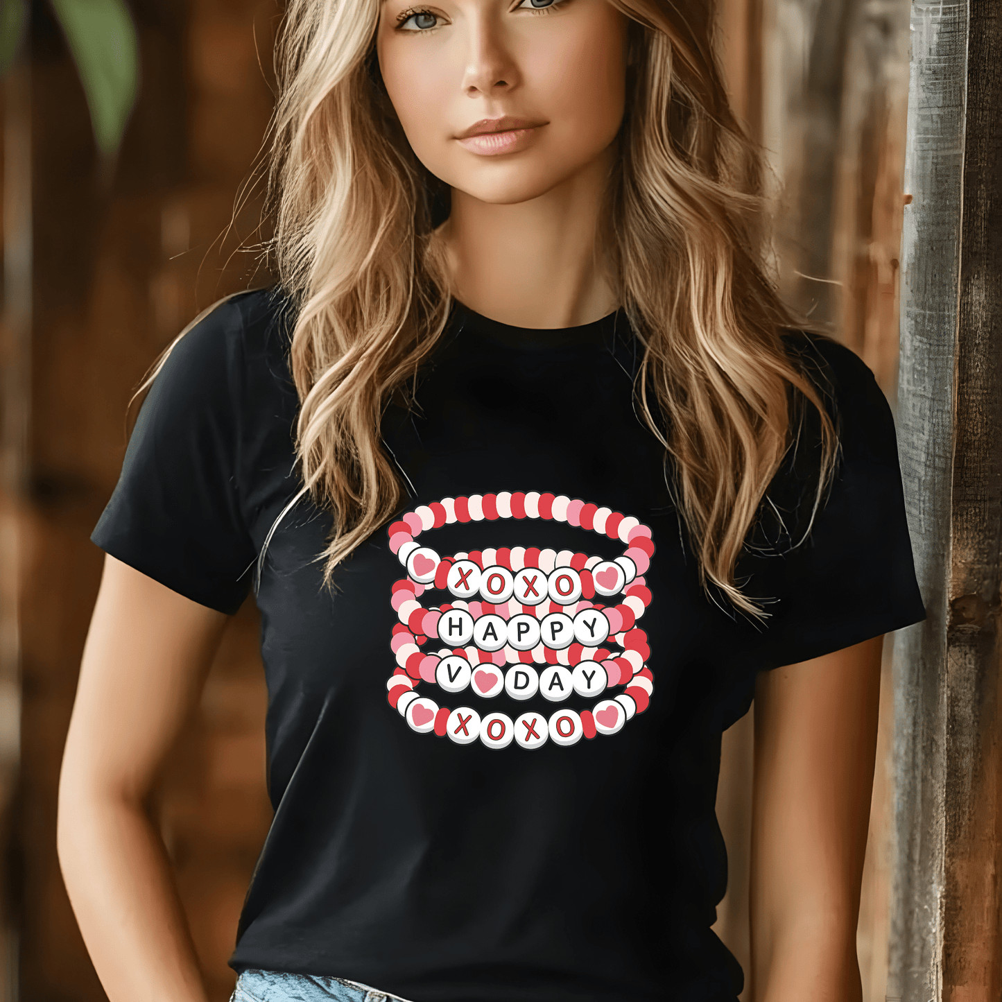 Ink and Charms Designs T-Shirt S / Black / T-shirt Valentine's Day Friendship Bracelet T-Shirt