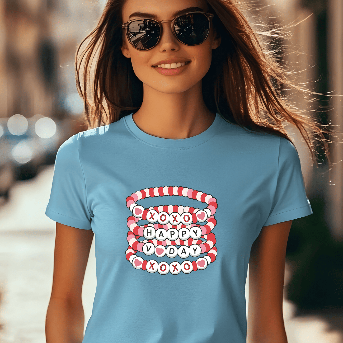 Ink and Charms Designs T-Shirt S / blue / T-shirt Valentine's Day Friendship Bracelet T-Shirt