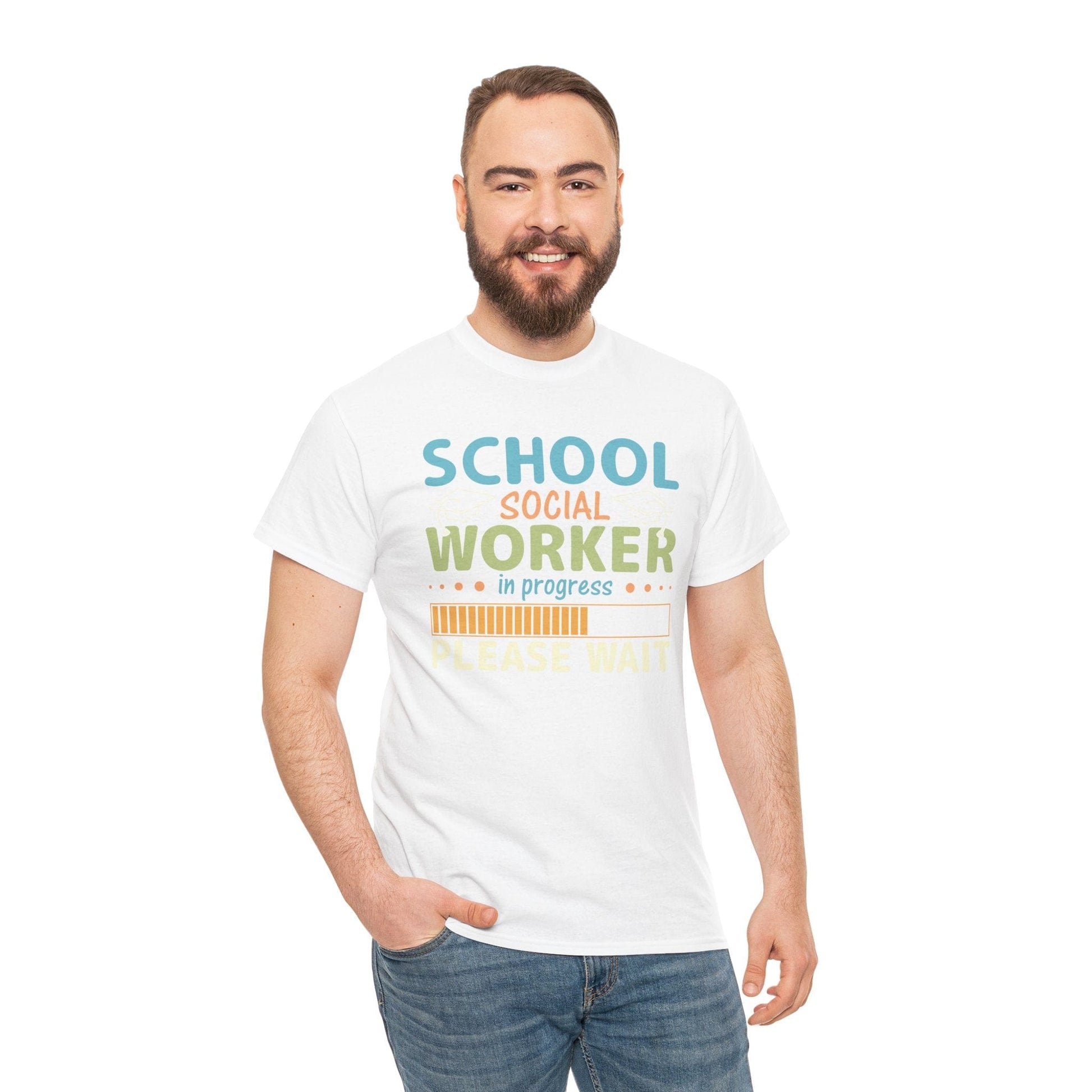 Ink and Charms Designs T-Shirt Unisex Heavy Cotton Tee - School Social Worker in progress