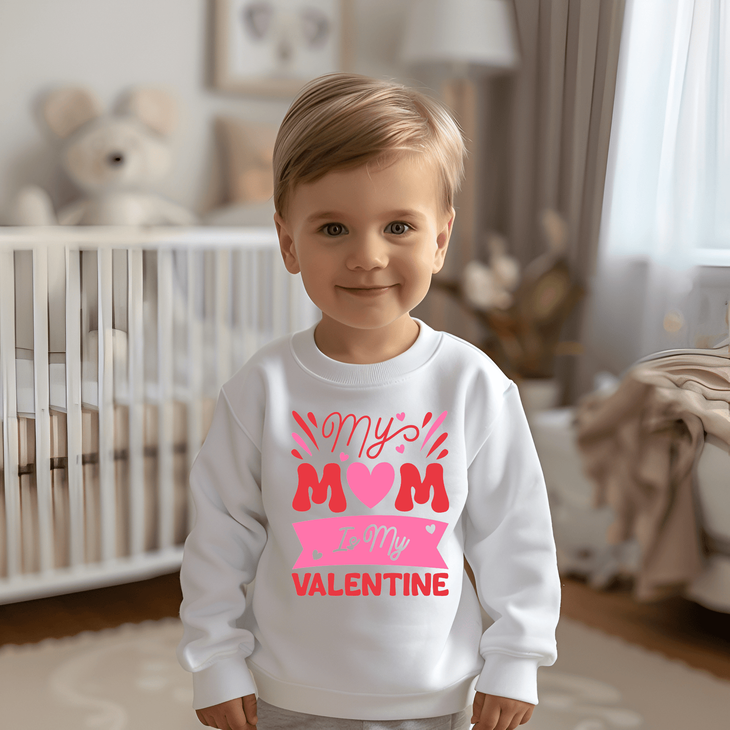 Ink and Charms Designs T-Shirt White "My Mom is My Valentine" - Kids' T-shirt / Onesie