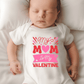 Ink and Charms Designs T-Shirt White "My Mom is My Valentine" - Kids' T-shirt / Onesie
