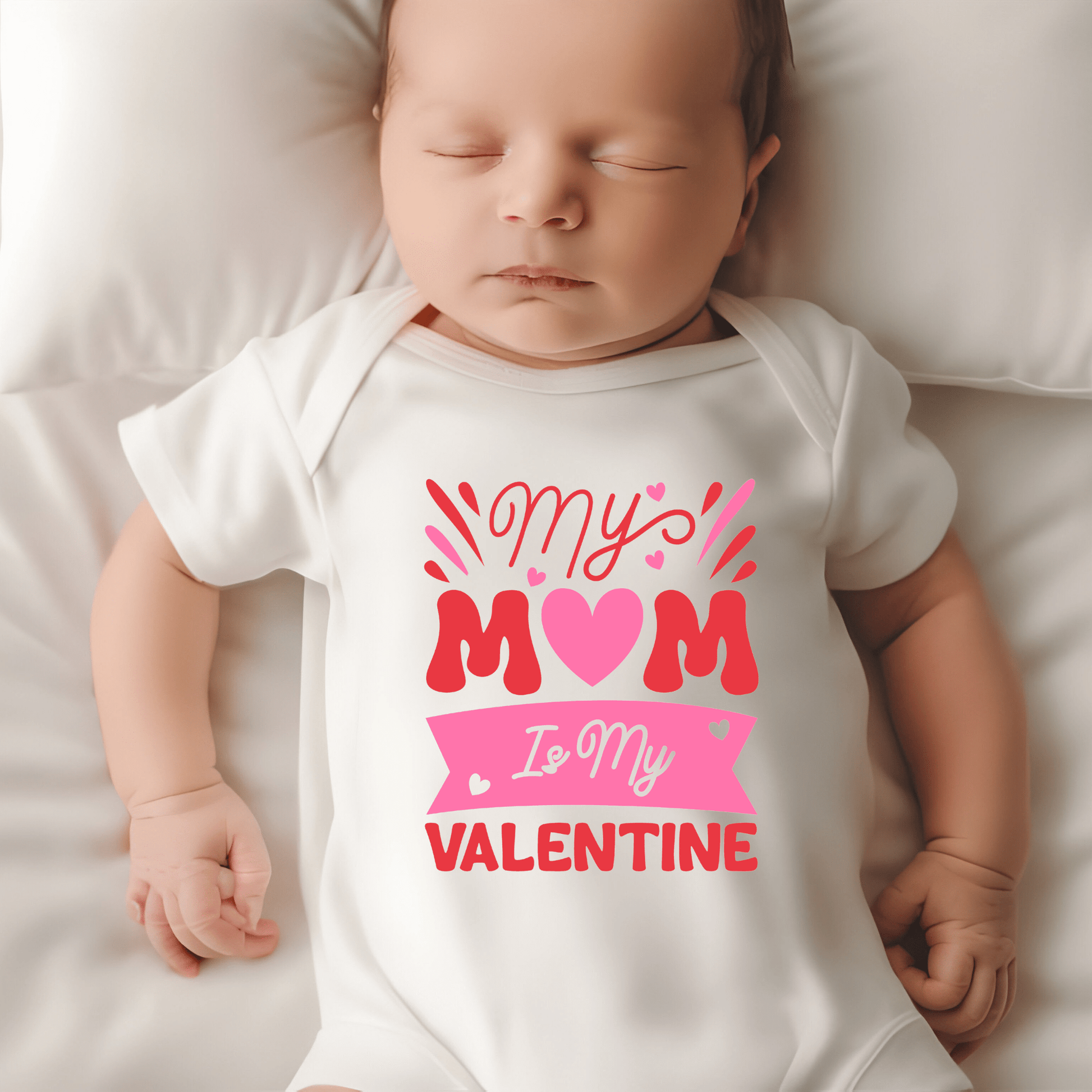 Ink and Charms Designs T-Shirt White "My Mom is My Valentine" - Kids' T-shirt / Onesie