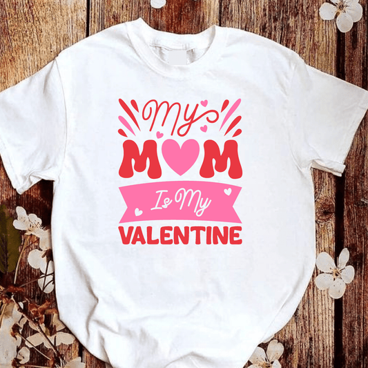 Ink and Charms Designs T-Shirt White "My Mom is My Valentine" - Kids' T-shirt / Onesie