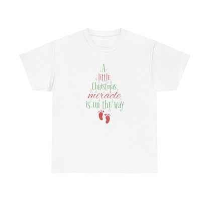 Ink and Charms Designs T-Shirt White / S Unisex Heavy Cotton Tee Mom to Be Funny Christmas Pregnancy Announcement