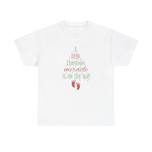 Ink and Charms Designs T-Shirt White / S Unisex Heavy Cotton Tee Mom to Be Funny Christmas Pregnancy Announcement