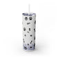 Ink and Charms Designs Tumbler Glossy / White / 20oz Dog lovers Skinny Tumbler with Straw, 20oz